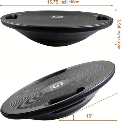 1pc Balance Board - Non-Slip Exercise Trainer(Black)-1