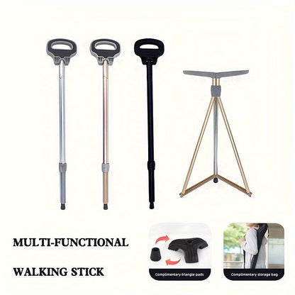 Portable Trekking Pole with Seat and Lock-2