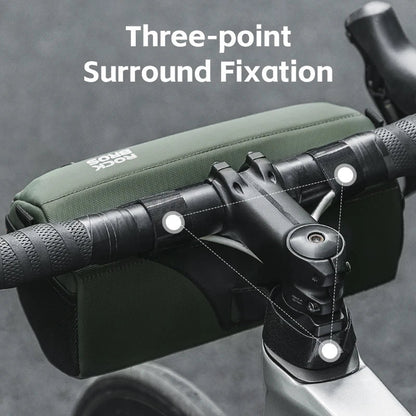Waterproof Bicycle Tube Bag 2.2L Handlebar Storage Army Green-3