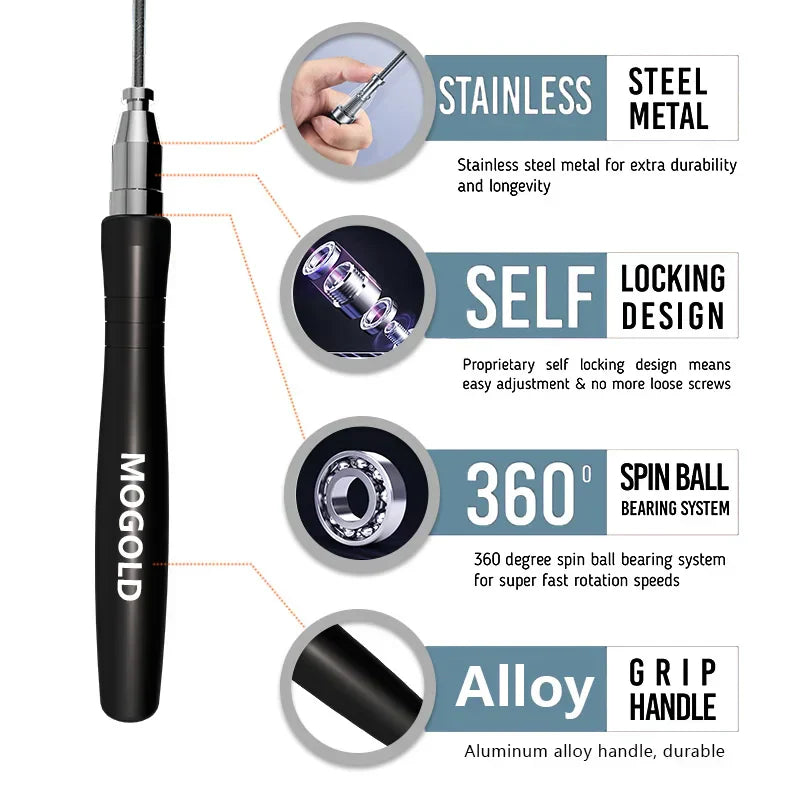 Professional Speed Jump Rope for Gym Fitness-1