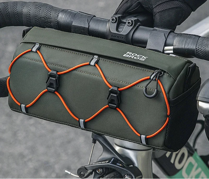 Waterproof Bicycle Tube Bag 2.2L Handlebar Storage Army Green-1